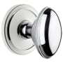 Grandeur Eden Prairie Solid Brass Non-Turning One-Sided Dummy Door Knob with Circulaire Trim from the Concealed Screw Collection Bright Chrome