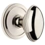 Grandeur Eden Prairie Solid Brass Non-Turning Two-Sided Dummy Door Knob Set with Circulaire Trim from the Concealed Screw Collection Polished Nickel