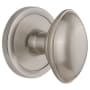 Grandeur Eden Prairie Solid Brass Non-Turning Two-Sided Dummy Door Knob Set with Circulaire Trim from the Concealed Screw Collection Satin Nickel