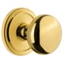 Grandeur Fifth Avenue Solid Brass Non-Turning Two-Sided Dummy Door Knob Set with Circulaire Trim from the Concealed Screw Collection Lifetime Brass