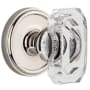 Grandeur Baguette Crystal Solid Brass Non-Turning One-Sided Dummy Door Knob with Georgetown Trim from the Concealed Screw Collection Polished Nickel