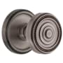 Grandeur Soleil Solid Brass Non-Turning One-Sided Dummy Door Knob with Georgetown Trim from the Concealed Screw Collection Antique Pewter