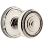 Grandeur Soleil Solid Brass Non-Turning One-Sided Dummy Door Knob with Georgetown Trim from the Concealed Screw Collection Polished Nickel