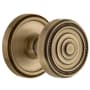 Grandeur Soleil Solid Brass Non-Turning One-Sided Dummy Door Knob with Georgetown Trim from the Concealed Screw Collection Vintage Brass