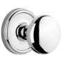 Grandeur Fifth Avenue Solid Brass Non-Turning Two-Sided Dummy Door Knob Set with Georgetown Trim from the Concealed Screw Collection Bright Chrome