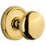 Grandeur Fifth Avenue Solid Brass Non-Turning Two-Sided Dummy Door Knob Set with Georgetown Trim from the Concealed Screw Collection Lifetime Brass