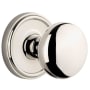 Grandeur Fifth Avenue Solid Brass Non-Turning Two-Sided Dummy Door Knob Set with Georgetown Trim from the Concealed Screw Collection Polished Nickel