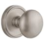 Grandeur Fifth Avenue Solid Brass Non-Turning Two-Sided Dummy Door Knob Set with Georgetown Trim from the Concealed Screw Collection Satin Nickel