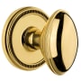 Grandeur Eden Prairie Solid Brass Non-Turning Two-Sided Dummy Door Knob Set with Soleil Trim from the Concealed Screw Collection Lifetime Brass