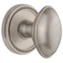 Grandeur Eden Prairie Solid Brass Non-Turning Two-Sided Dummy Door Knob Set with Soleil Trim from the Concealed Screw Collection Satin Nickel
