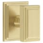 Grandeur Carre Solid Brass Passage Door Knob Set with Carre Square Trim from the Concealed Screw Collection - 2-3/8" Backset Satin Brass