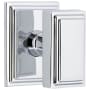 Grandeur Carre Solid Brass Non-Turning One-Sided Dummy Door Knob with Carre Square Trim from the Concealed Screw Collection Bright Chrome