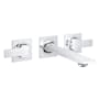Grohe Allure New 1.2 GPM Wall Mounted Widespread Bathroom Faucet Starlight Chrome