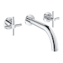 Grohe Atrio New 1.2 GPM Wall Mounted Widespread Bathroom Faucet - Less Handles Starlight Chrome