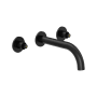 Grohe Atrio 1.2 GPM 2 Handle Wall Mount Bathroom Faucet Matte Black