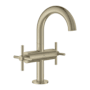 Grohe Atrio New 1.2 GPM Single Hole Bathroom Faucet with Pop-Up Drain Assembly Brushed Nickel Infinity