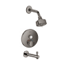 Grohe Grohtherm Thermostatic Tub and Shower Package with 1.75 GPM Multi Function Shower Head - Valve Included Hard Graphite