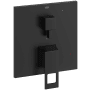 Grohe Eurocube Two Function Pressure Balanced Valve Trim Only with Dual Lever Handles and Integrated Diverter - Less Rough In Matte Black
