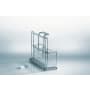 Hafele 6.375" Wide Bottom Mount Pull Out Base Cabinet Organizer with Soft Close Slides Polished Chrome