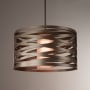 Hammerton Studio Tempest 18" Wide Full Sized Single Pendant - Medium (E26) with Frosted Glass Inner and Finished to Match Metal Outer Shade Flat Bronze