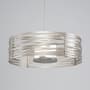 Hammerton Studio Tempest 4 Light 36" Wide LED Drum Chandelier - with Frosted Glass Inner Shades and Finished to Match Outer Metal Shade Metallic Beige Silver