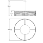 Hammerton Studio Tempest 8 Light 48" Wide LED Drum Chandelier - with Frosted Glass Inner Shades and Finished to Match Outer Metal Shade Metallic Beige Silver