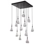 Hammerton Studio Blossom 12 Light 33" Wide LED Multi Light Pendant Matte Black