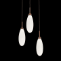 Hammerton Studio Fiori 3 Light 17" Wide LED Multi Light Pendant - 3000K Burnished Bronze / White