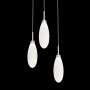 Hammerton Studio Fiori 3 Light 17" Wide LED Multi Light Pendant - 3000K Classic Silver / White