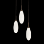 Hammerton Studio Fiori 3 Light 17" Wide LED Multi Light Pendant - 3000K Flat Bronze / White