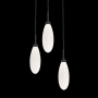 Hammerton Studio Fiori 3 Light 17" Wide LED Multi Light Pendant - 3000K Matte Black / White