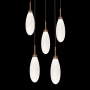 Hammerton Studio Fiori 5 Light 19" Wide LED Abstract Multi Light Pendant - 3000K Burnished Bronze / White