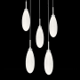 Hammerton Studio Fiori 5 Light 19" Wide LED Abstract Multi Light Pendant - 3000K Classic Silver / White