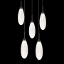 Hammerton Studio Fiori 5 Light 19" Wide LED Abstract Multi Light Pendant - 3000K Matte Black / White