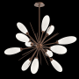 Hammerton Studio Fiori 12 Light 34" Wide LED Sputnik Chandelier - 3000K Burnished Bronze / White