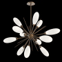 Hammerton Studio Fiori 12 Light 34" Wide LED Sputnik Chandelier - 3000K Flat Bronze / White