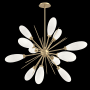 Hammerton Studio Fiori 12 Light 34" Wide LED Sputnik Chandelier - 3000K Gilded Brass / White