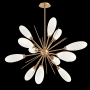 Hammerton Studio Fiori 12 Light 34" Wide LED Sputnik Chandelier - 3000K Novel Brass / White