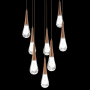 Hammerton Studio Raindrop 8 Light 27" Wide LED Abstract Multi Light Pendant - 2700K Burnished Bronze / Clear