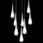 Hammerton Studio Raindrop 8 Light 27" Wide LED Abstract Multi Light Pendant - 2700K Beige Silver / Clear