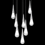 Hammerton Studio Raindrop 8 Light 27" Wide LED Abstract Multi Light Pendant - 2700K Classic Silver / Clear