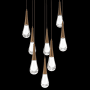Hammerton Studio Raindrop 8 Light 27" Wide LED Abstract Multi Light Pendant - 2700K Flat Bronze / Clear