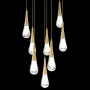 Hammerton Studio Raindrop 8 Light 27" Wide LED Abstract Multi Light Pendant - 2700K Gilded Brass / Clear