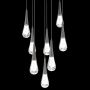 Hammerton Studio Raindrop 8 Light 27" Wide LED Abstract Multi Light Pendant - 2700K Graphite / Clear