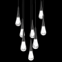 Hammerton Studio Raindrop 8 Light 27" Wide LED Abstract Multi Light Pendant - 2700K Matte Black / Clear