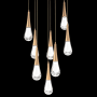 Hammerton Studio Raindrop 8 Light 27" Wide LED Abstract Multi Light Pendant - 2700K Novel Brass / Clear