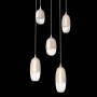 Hammerton Studio Pebble 5 Light 20" Wide LED Abstract Multi Light Pendant - 2700K Beige Silver / Clear