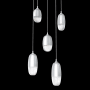 Hammerton Studio Pebble 5 Light 20" Wide LED Abstract Multi Light Pendant - 2700K Classic Silver / Clear