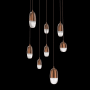 Hammerton Studio Pebble 8 Light 27" Wide LED Abstract Multi Light Pendant - 2700K Burnished Bronze / Clear