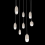 Hammerton Studio Pebble 8 Light 27" Wide LED Abstract Multi Light Pendant - 2700K Beige Silver / Clear